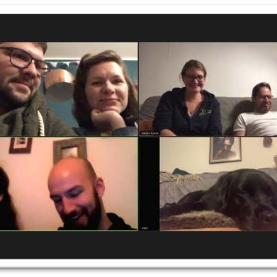 Videokonferenz mit Hund