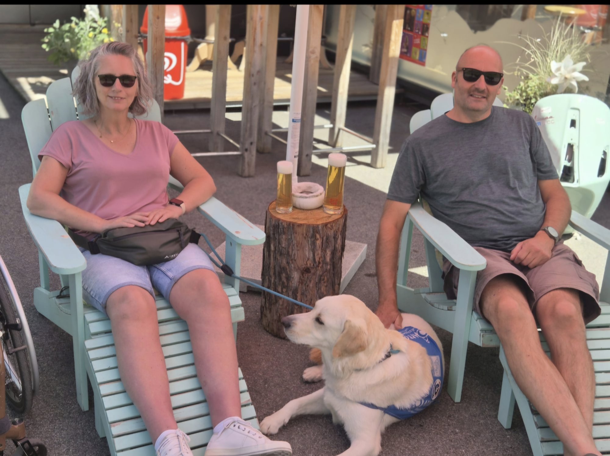 Entspannt sitzen und Urlaub machen